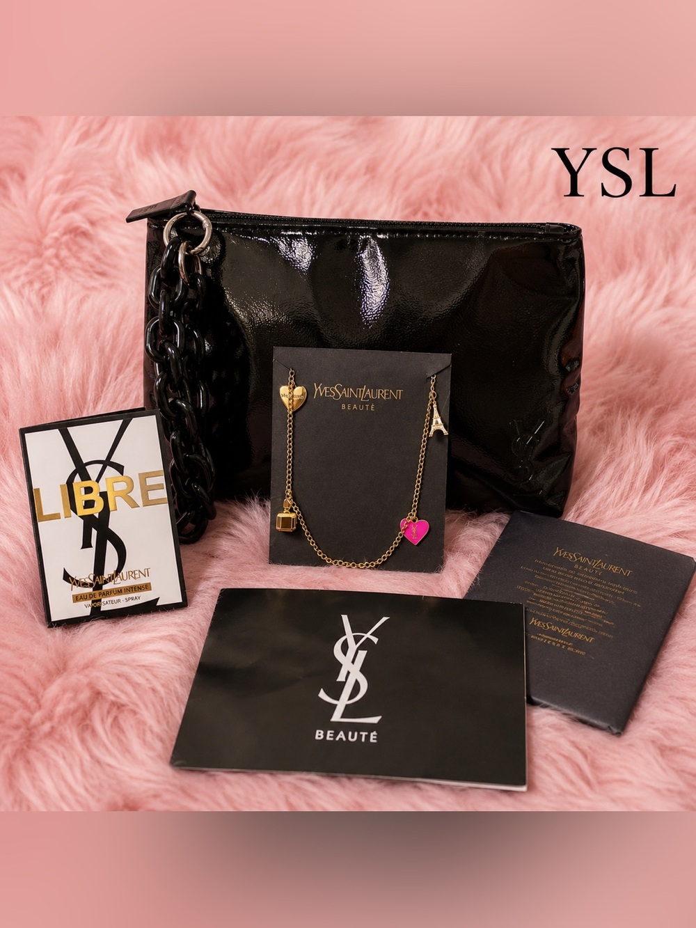 YSL- Wristlet, Bag Charm, Perfume & Dusty